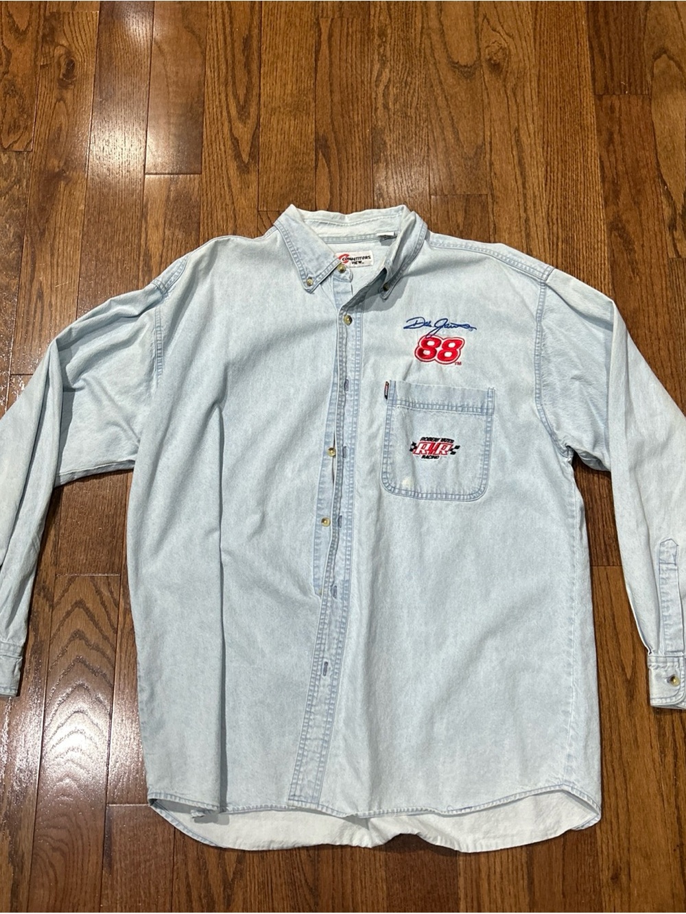 Vintage Competitors Dale Jarrett #88 Button Up Denim X-Large (see Photo)